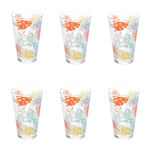 SECRET DE GOURMET Lot de 6 Gobelets Hauts  Hello Summer  31cl Multicolore