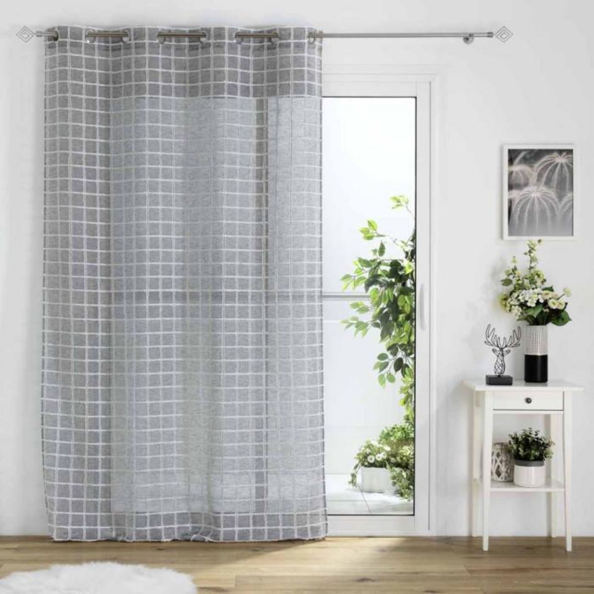 Paris Prix Rideau Voilage à Œillets  Karrona  140x240cm Anthracite