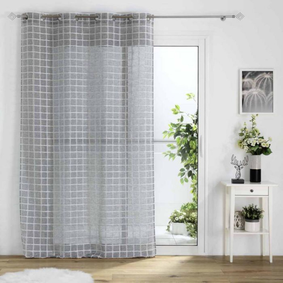 Paris Prix Rideau Voilage à Œillets  Karrona  140x240cm Anthracite