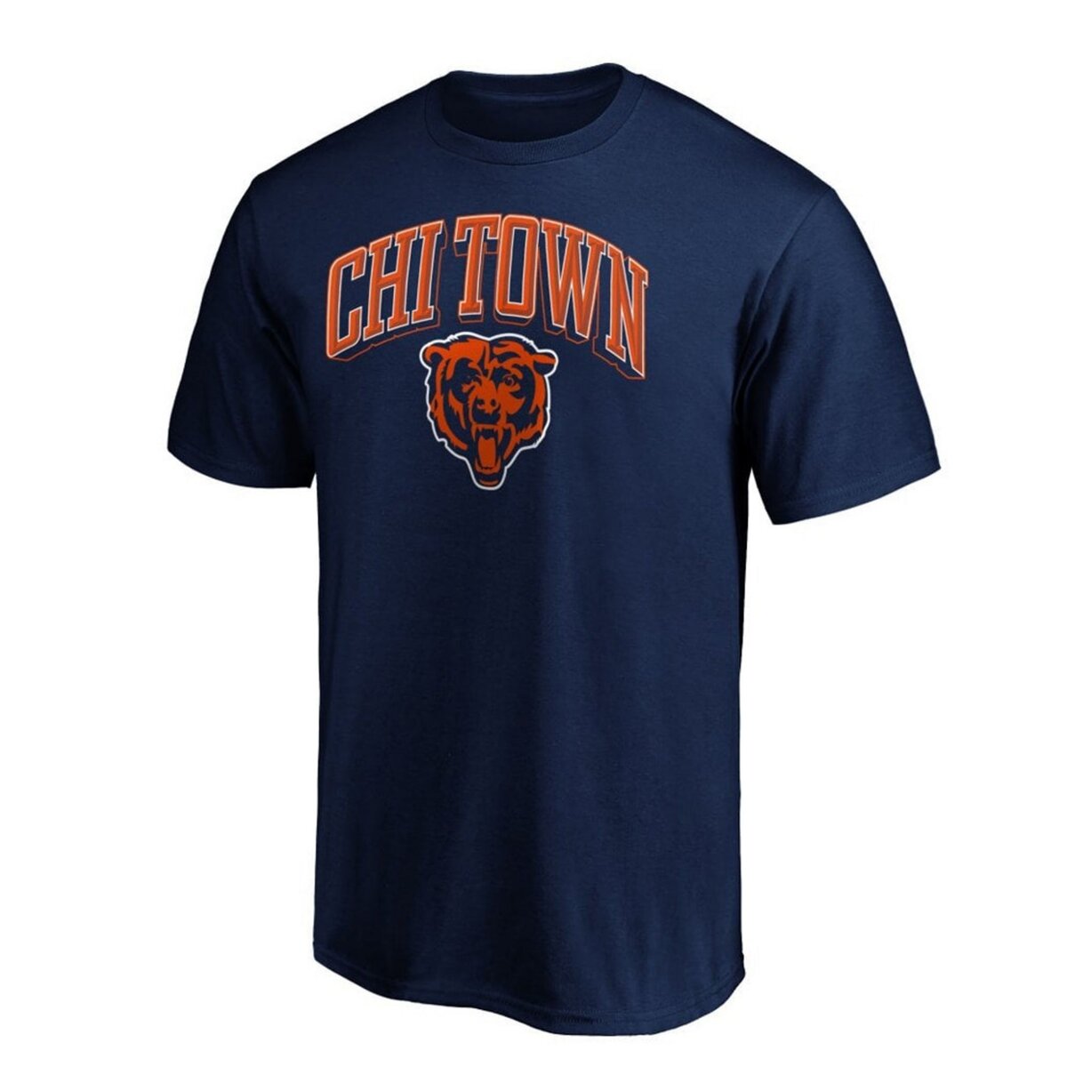 T shirt Marine Orange Homme NFL Chicago Bears