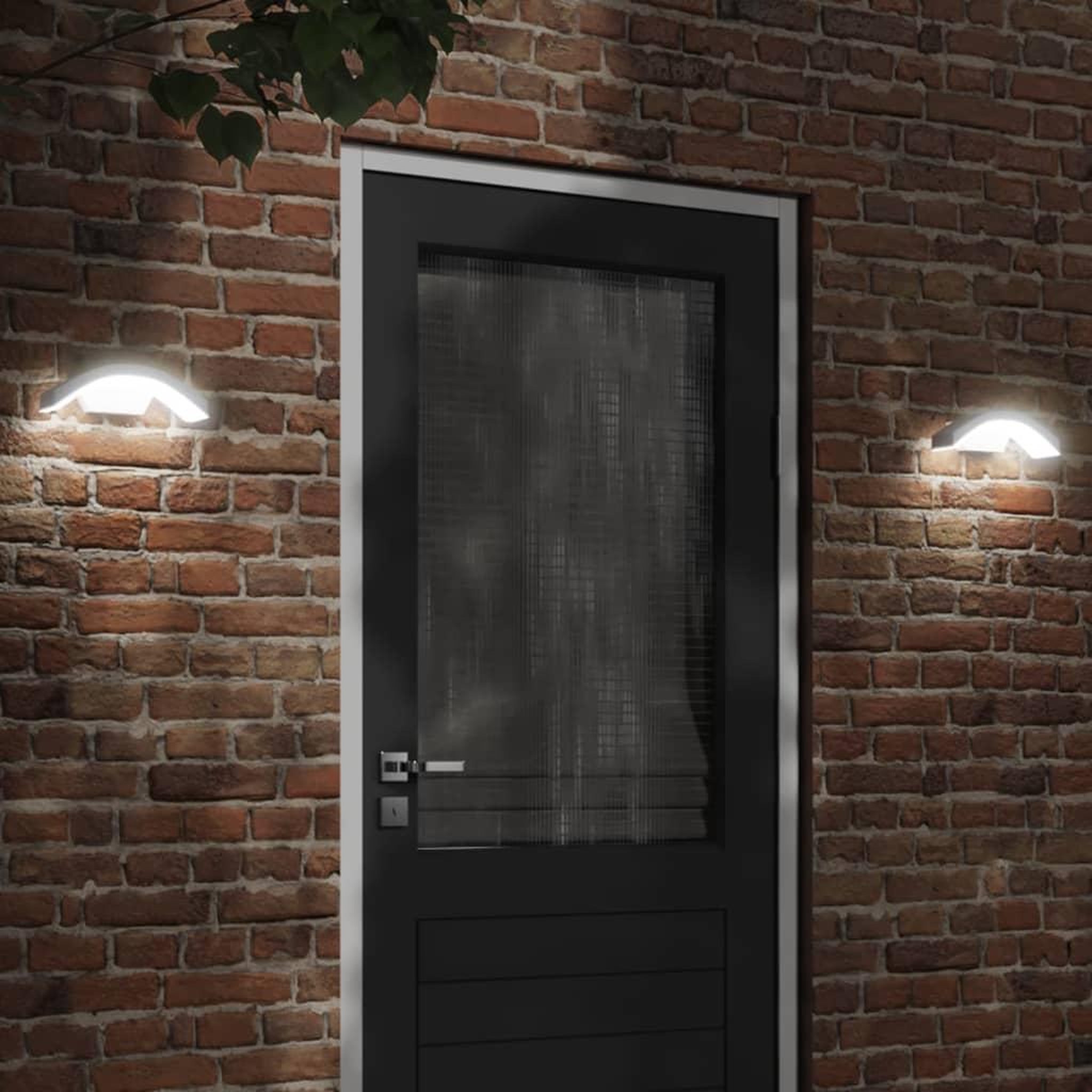 VIDAXL Appliques murales LED d'exterieur 2 pcs blanc