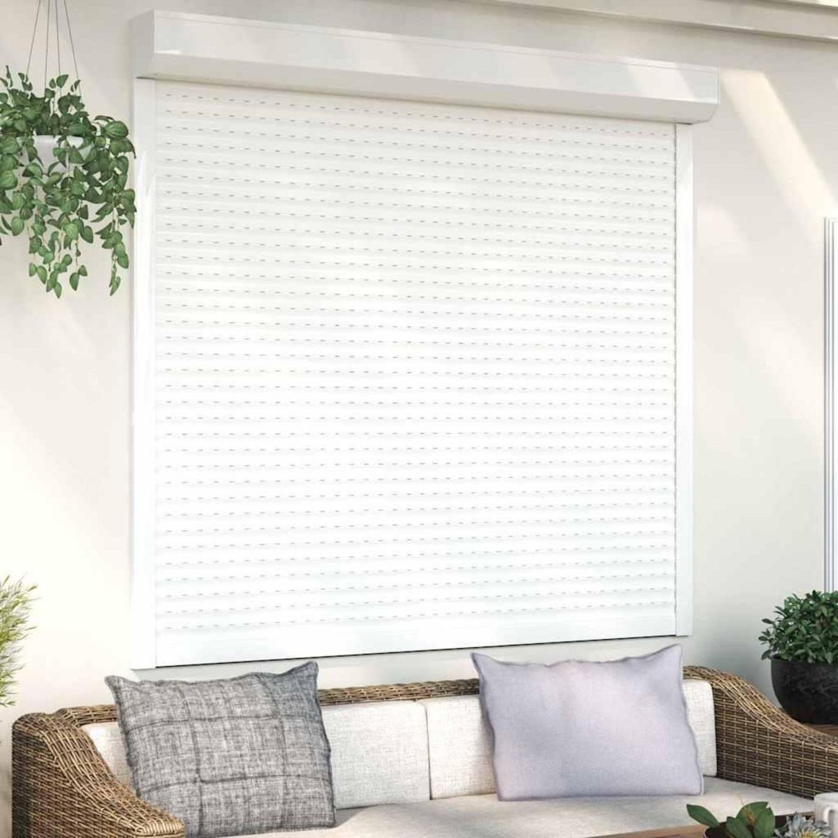 VIDAXL Volet roulant aluminium 160x150 cm blanc