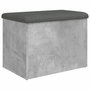 Voir la diapositive 2 : VIDAXL Banc de rangement gris beton 62x42x45 cm bois d'ingenierie