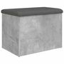Voir la diapositive 2 : VIDAXL Banc de rangement gris beton 62x42x45 cm bois d'ingenierie