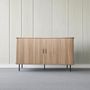 Voir la diapositive 4 : CONCEPT USINE Buffet en bois cannelé à portes coulissantes 140cm SEMARANG