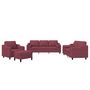 Voir la diapositive 2 : VIDAXL Ensemble de canapes 4 pcs avec coussins rouge bordeaux tissu