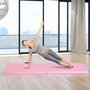 Voir la diapositive 2 : HOMCOM Tapis de gymnastique yoga pilates fitness pliable portable grand confort 180L x 60l x 5H cm revêtement synthétique rose