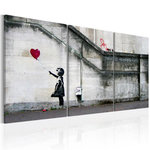 Paris Prix Tableau 3 Panneaux  Il Ya Toujours de l'espoir - Banksy. Coloris disponibles : Multicolore