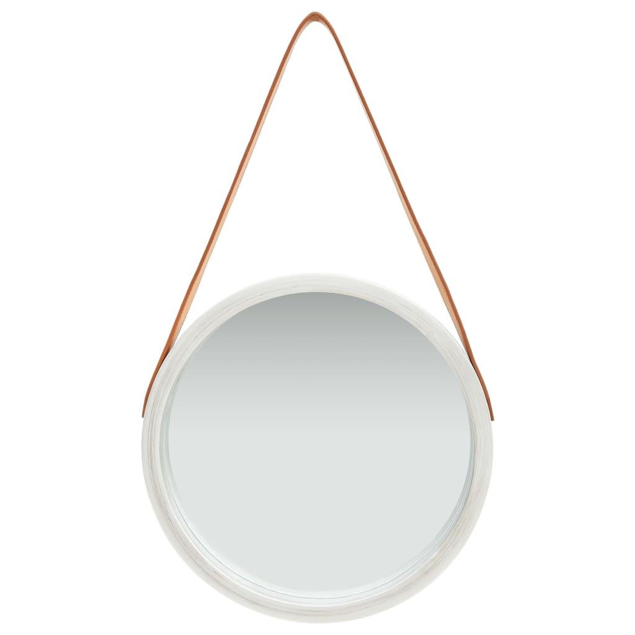 Voir la diapositive 2 : VIDAXL Miroir mural avec sangle 40 cm Argente