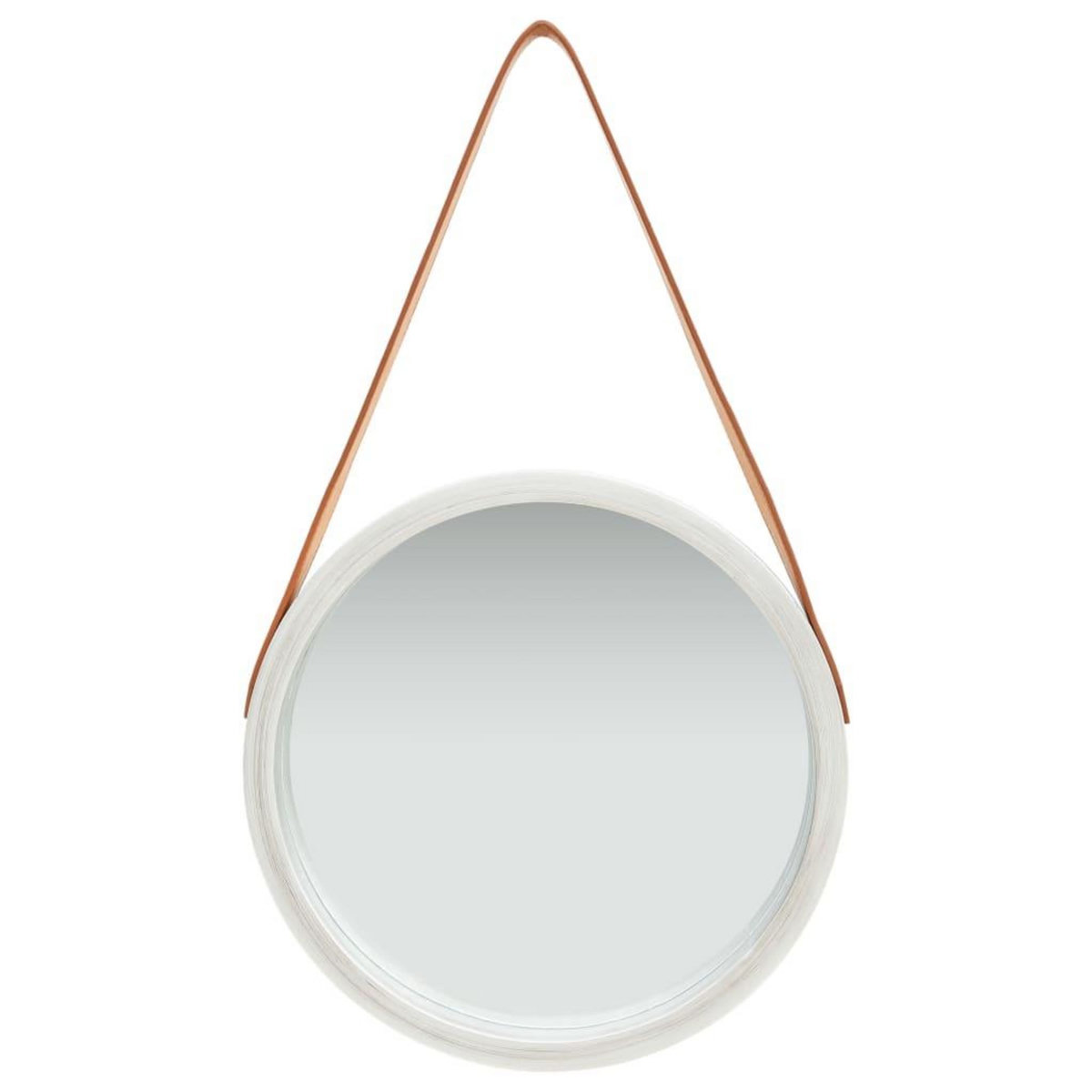 VIDAXL Miroir mural avec sangle 40 cm Argente