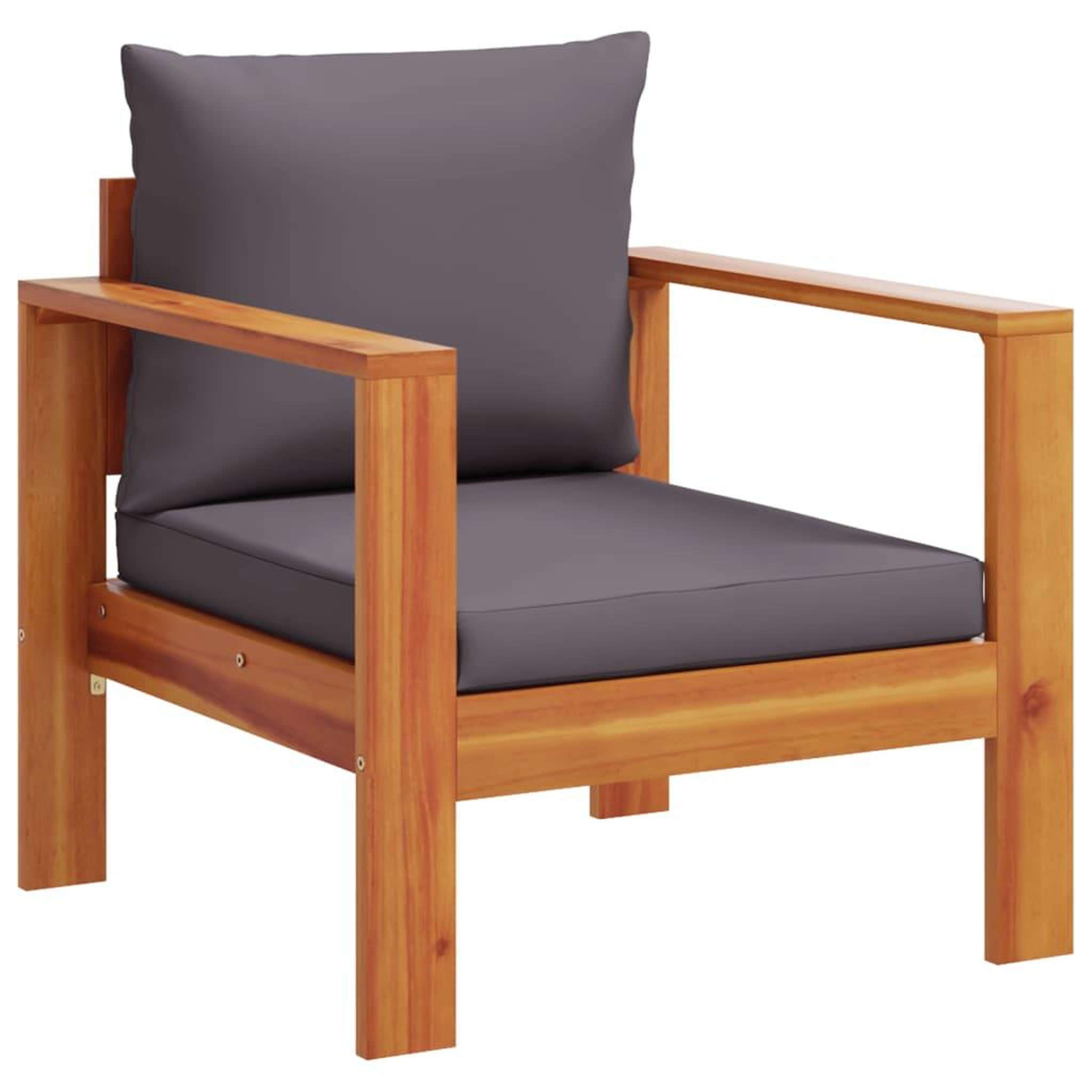 Voir la diapositive 2 : VIDAXL Chaise de jardin avec coussins bois massif d'acacia