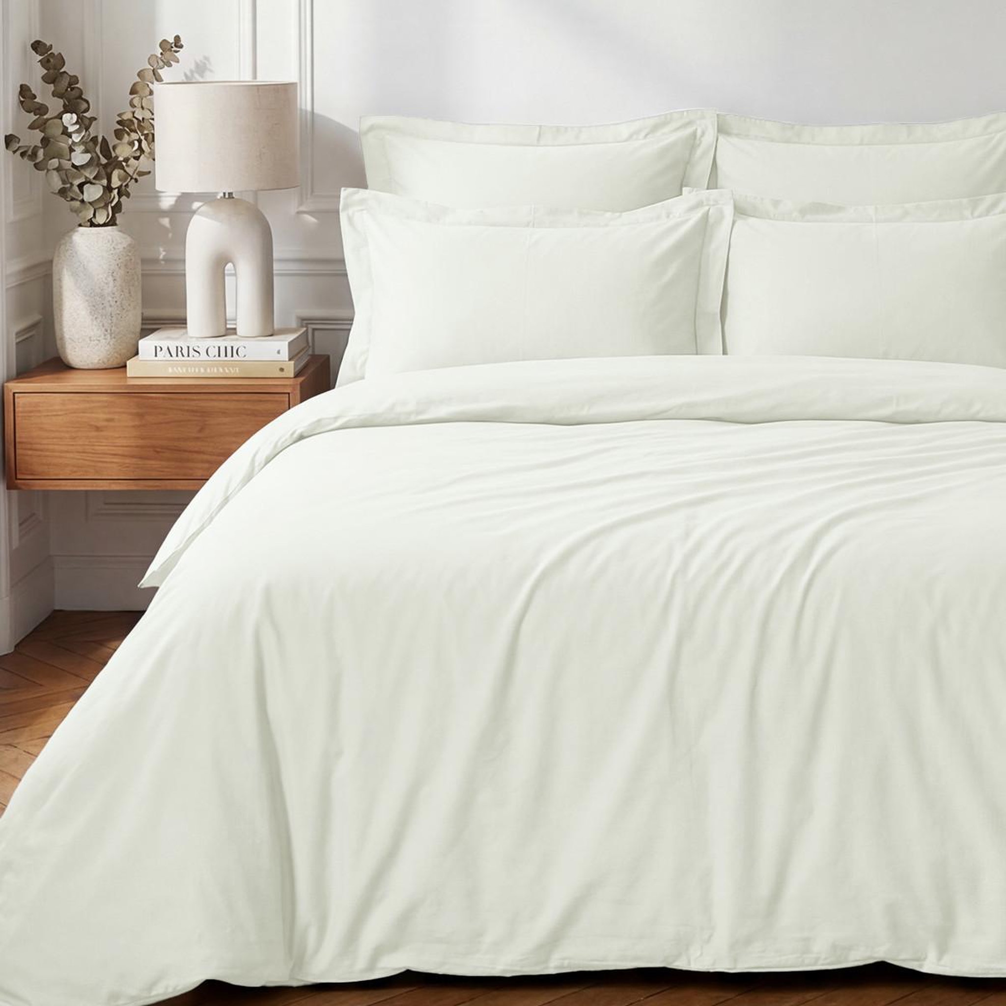Voir la diapositive 2 : Sensei Maison Drap housse en percale de coton bonnet 30 cm SOFT PERCALE