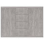 Voir la diapositive 4 : VIDAXL Buffet Gris beton 88x30x65 cm Bois d'ingenierie