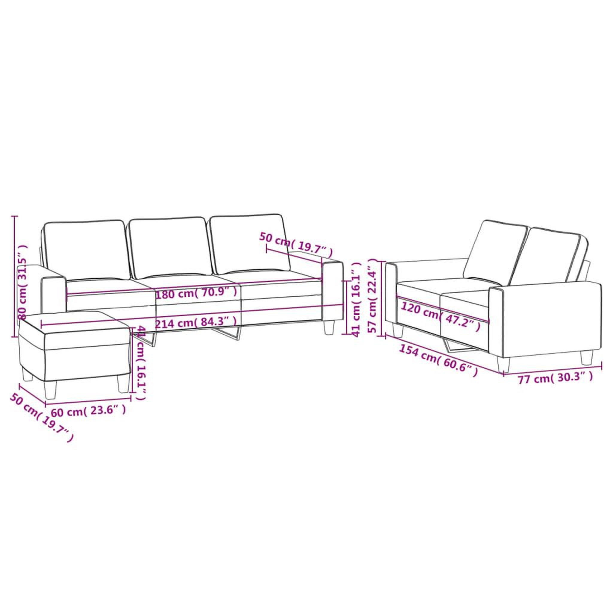 Voir la diapositive 6 : VIDAXL Ensemble de canapes 3 pcs jaune clair tissu