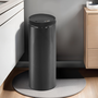 Voir la diapositive 2 : ID MARKET Poubelle de cuisine automatique 50L noire capteur de mouvement sans contact