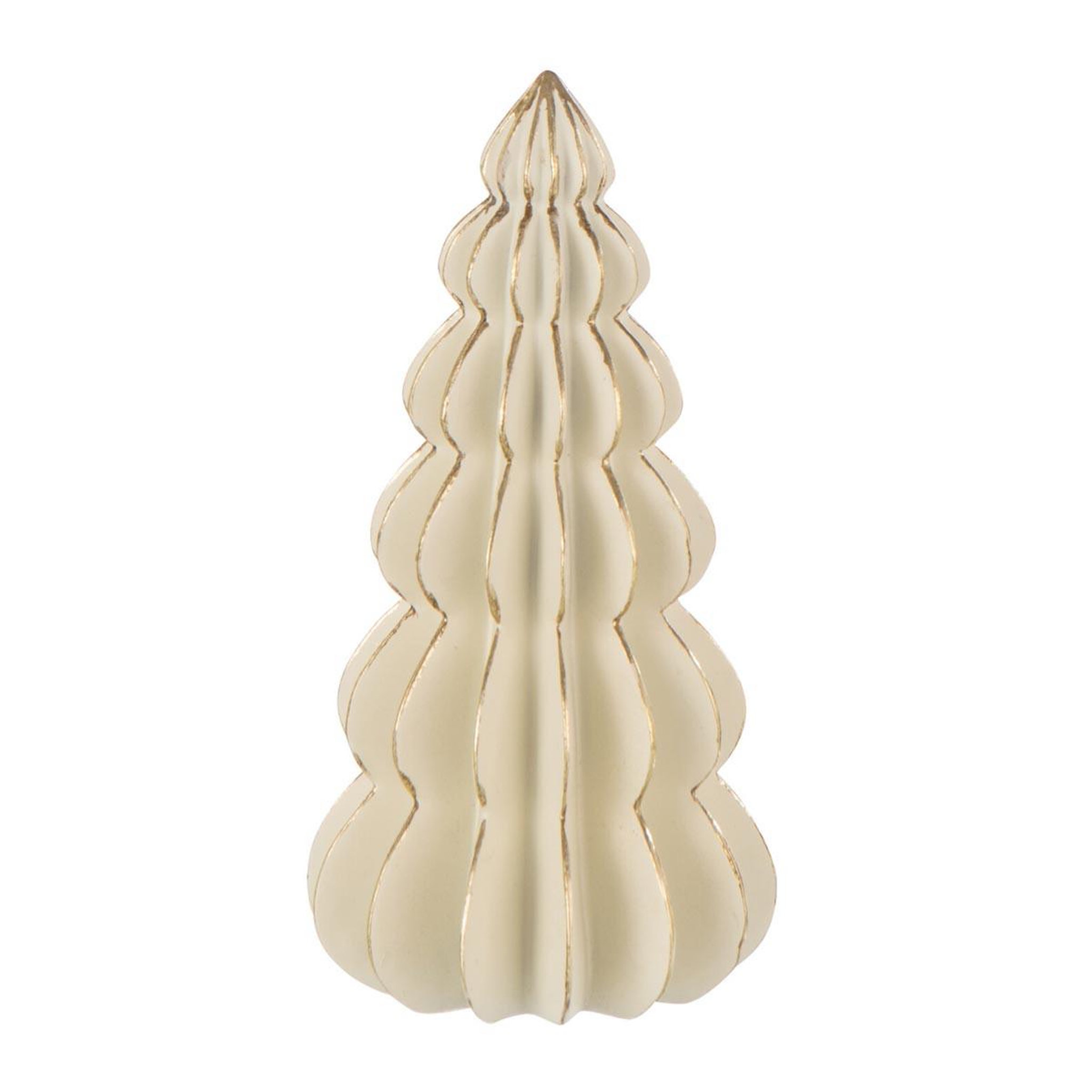 J-LINE Arbre déco en résine  origami  21cm blanc