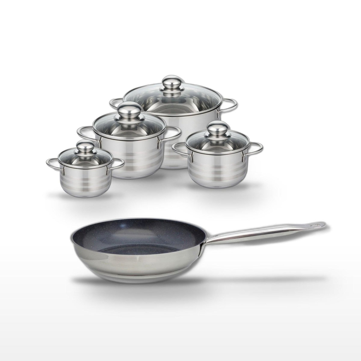 ELO Lot Poêle 24cm & 4 Faitouts Elo Profi Therm Platinum