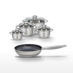 ELO Lot Poêle 24cm & 4 Faitouts Elo Profi Therm Platinum