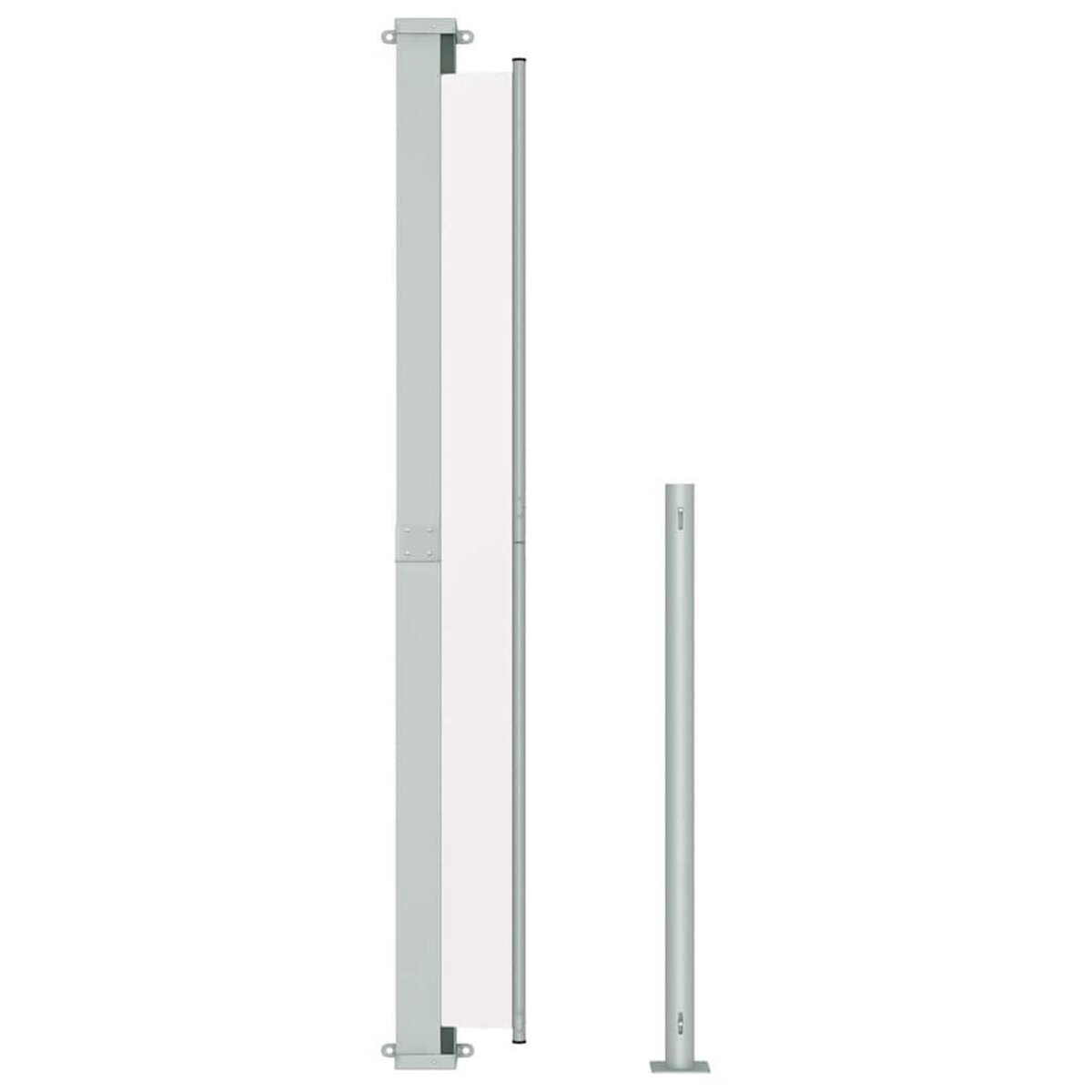 VIDAXL Auvent lateral retractable de patio 180x300 cm Creme
