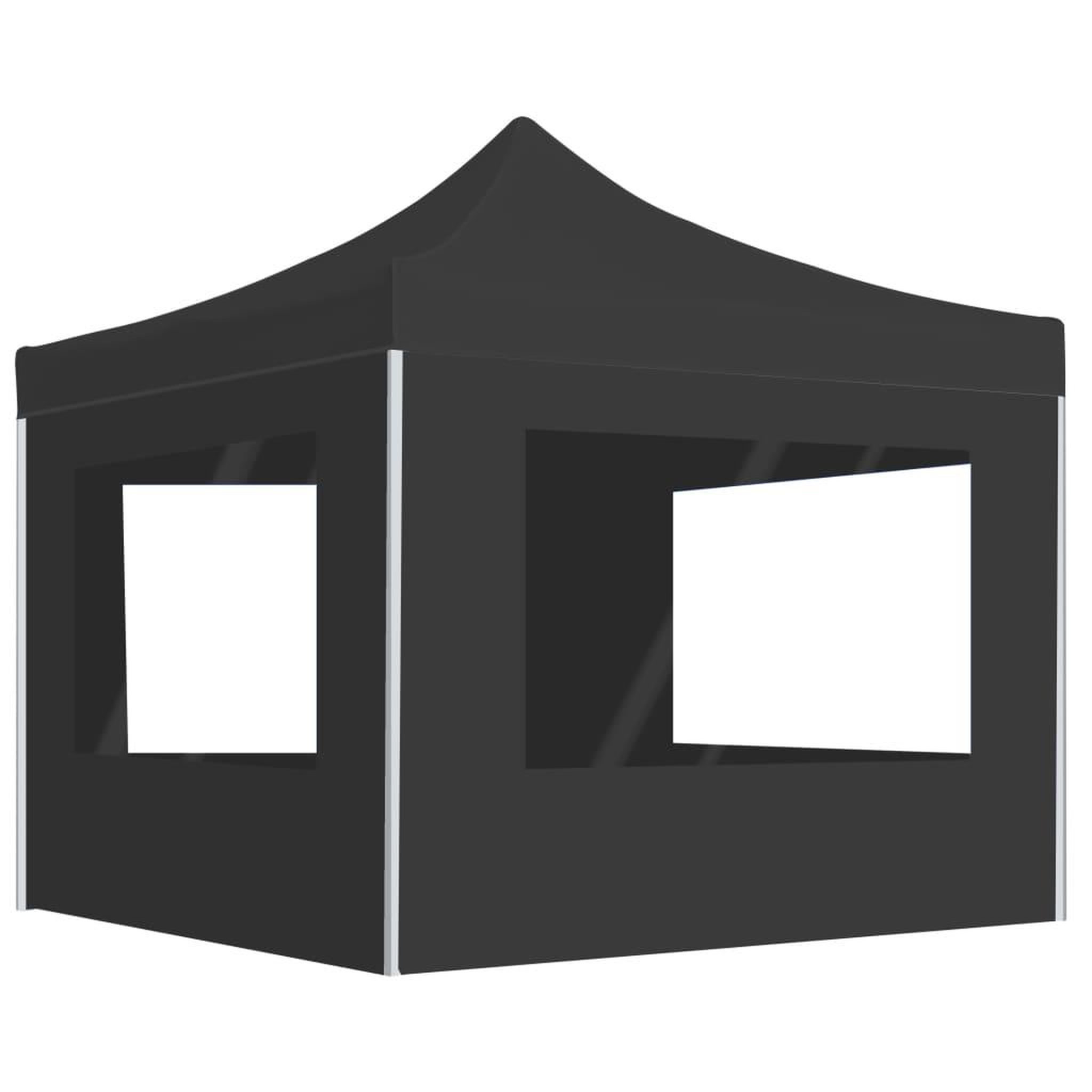 VIDAXL Tente de reception pliable et parois Aluminium 2x2 m Anthracite