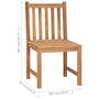 Voir la diapositive 6 : VIDAXL Chaises de jardin lot de 8 avec coussins Bois de teck massif
