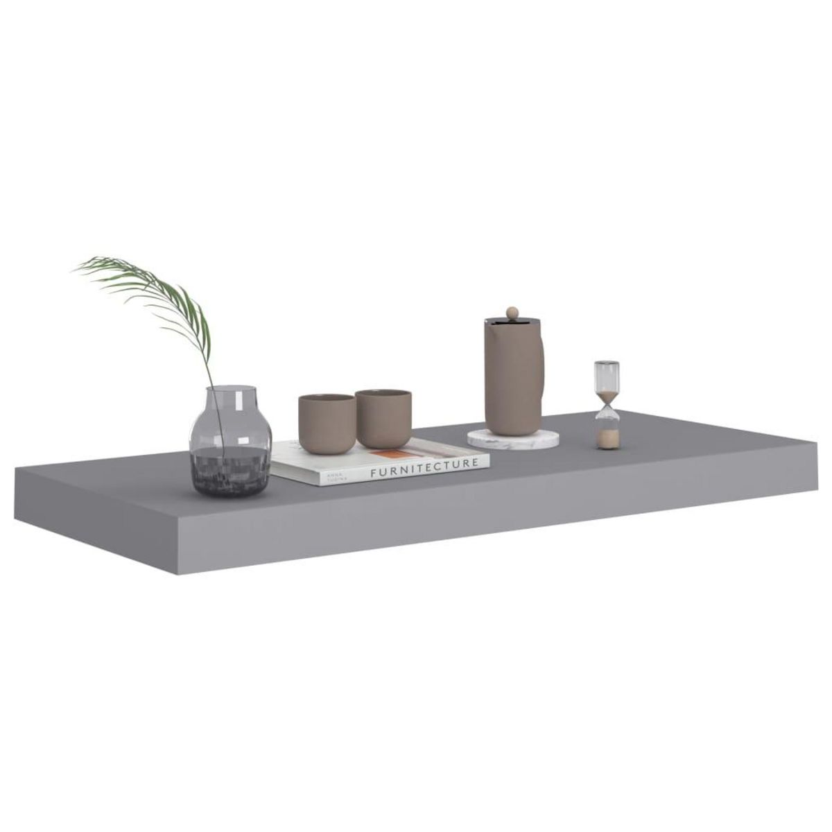 VIDAXL Etagere murale flottante gris 60x23,5x3,8 cm MDF