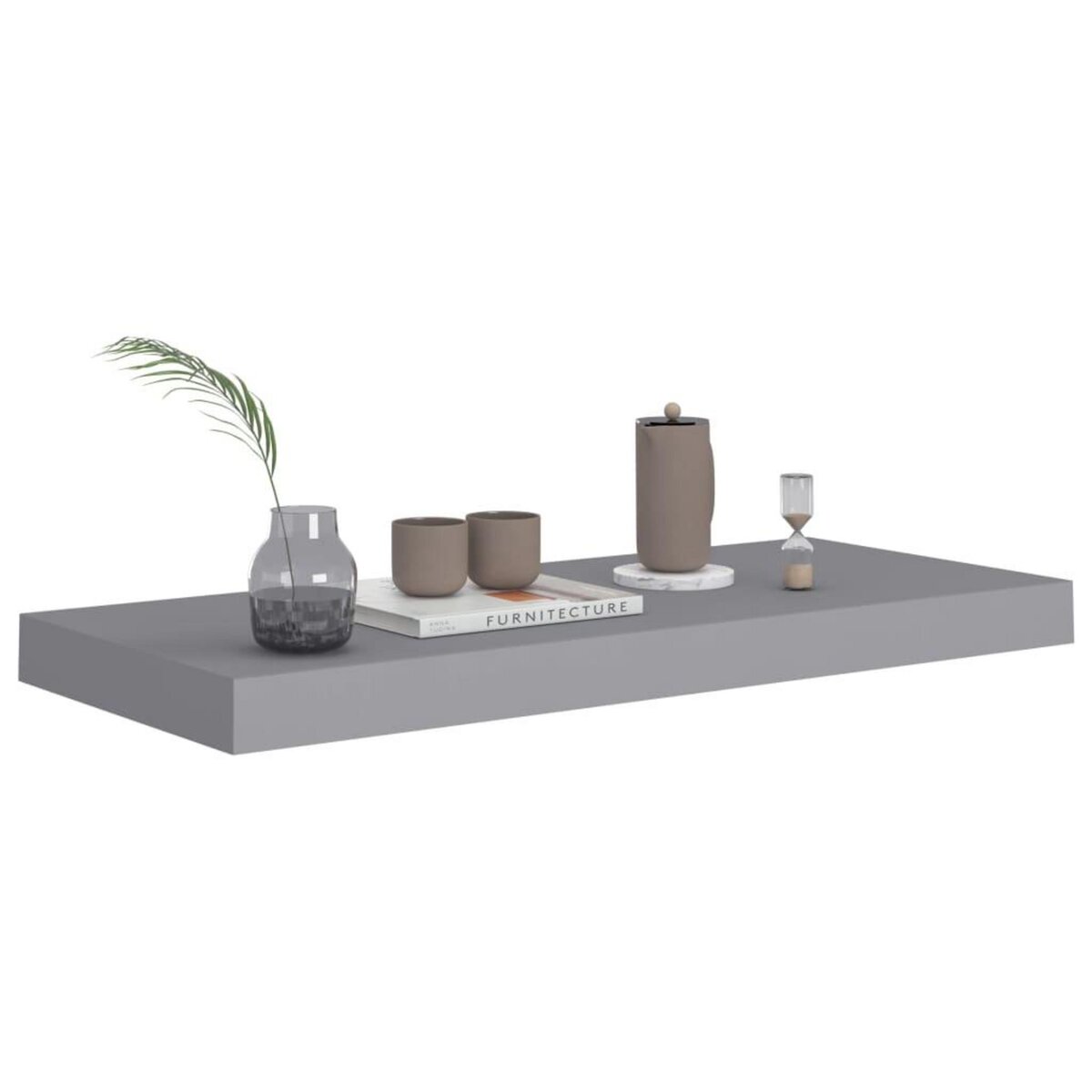 VIDAXL Etagere murale flottante gris 60x23,5x3,8 cm MDF