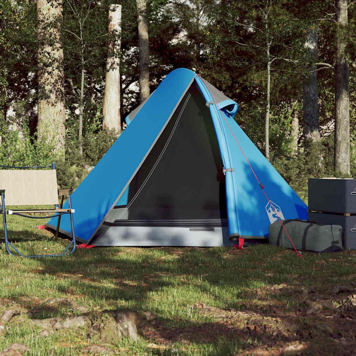 VIDAXL Tente de camping a dome 2 personnes bleu impermeable