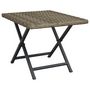 Voir la diapositive 2 : VIDAXL Table pliable gris 45x35x32 cm resine tressee