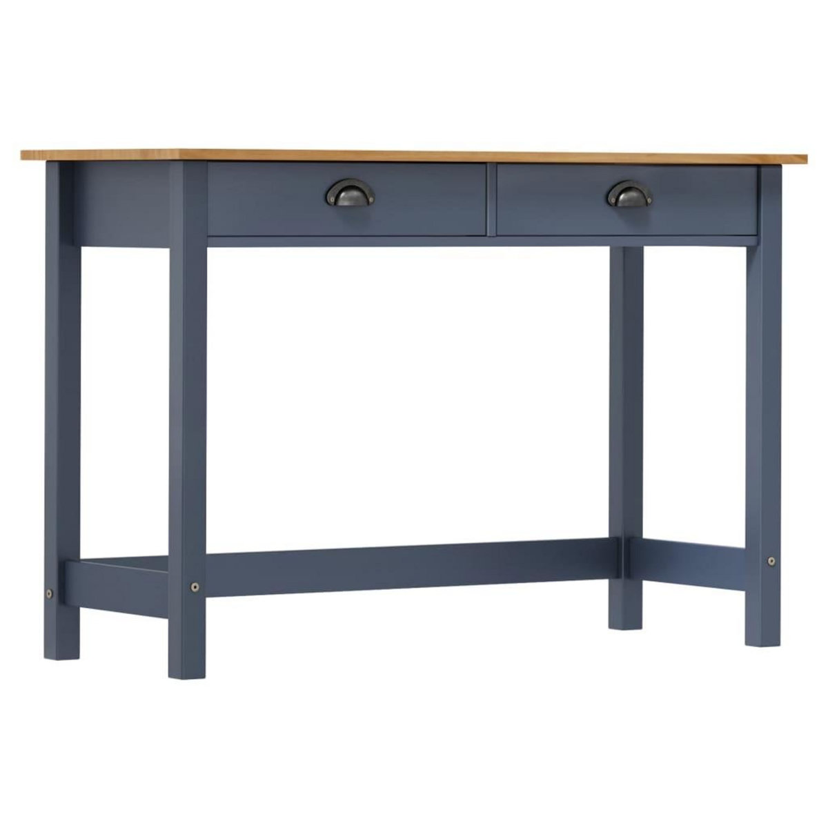 VIDAXL Table console Hill Range avec 2 tiroirs Gris 110x45x74 cm Pin