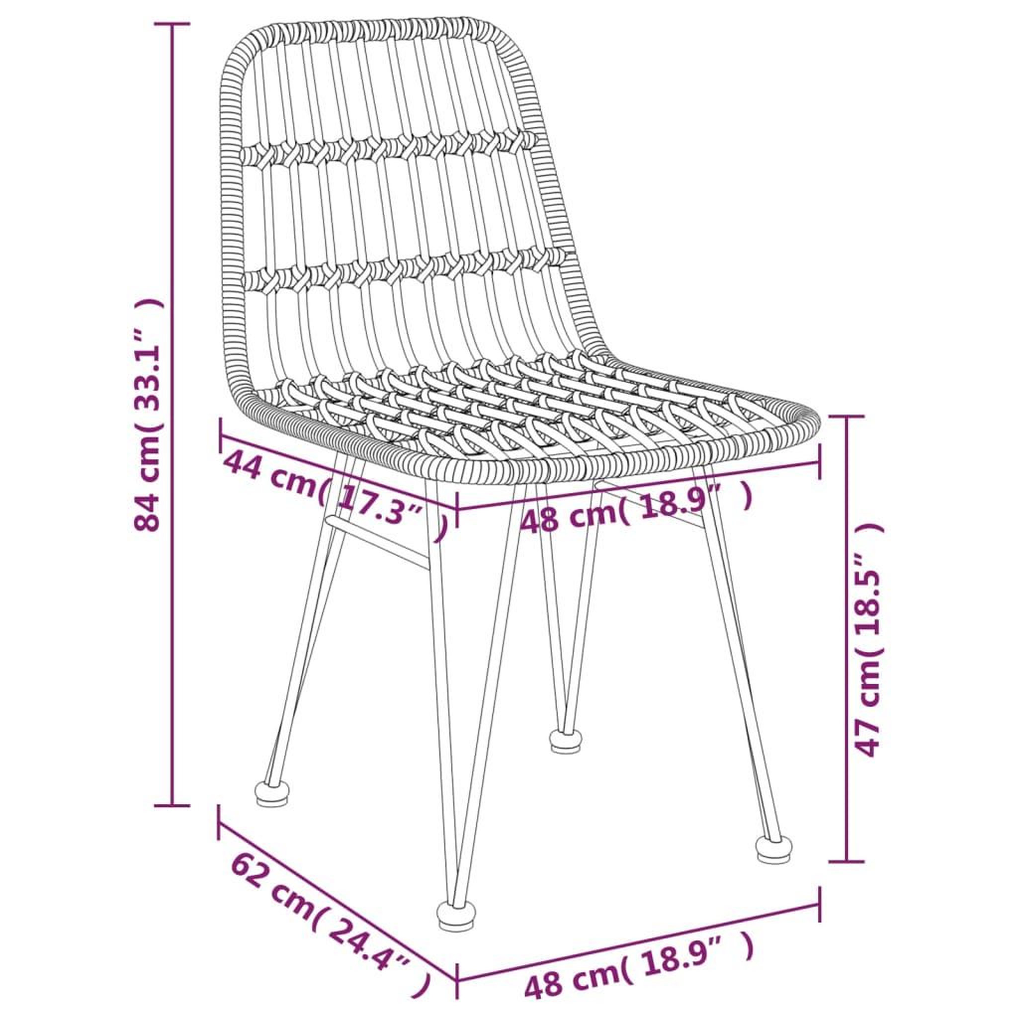 Voir la diapositive 6 : VIDAXL Ensemble a manger de jardin 5pcs Resine tressee