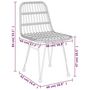 Voir la diapositive 6 : VIDAXL Ensemble a manger de jardin 5pcs Resine tressee