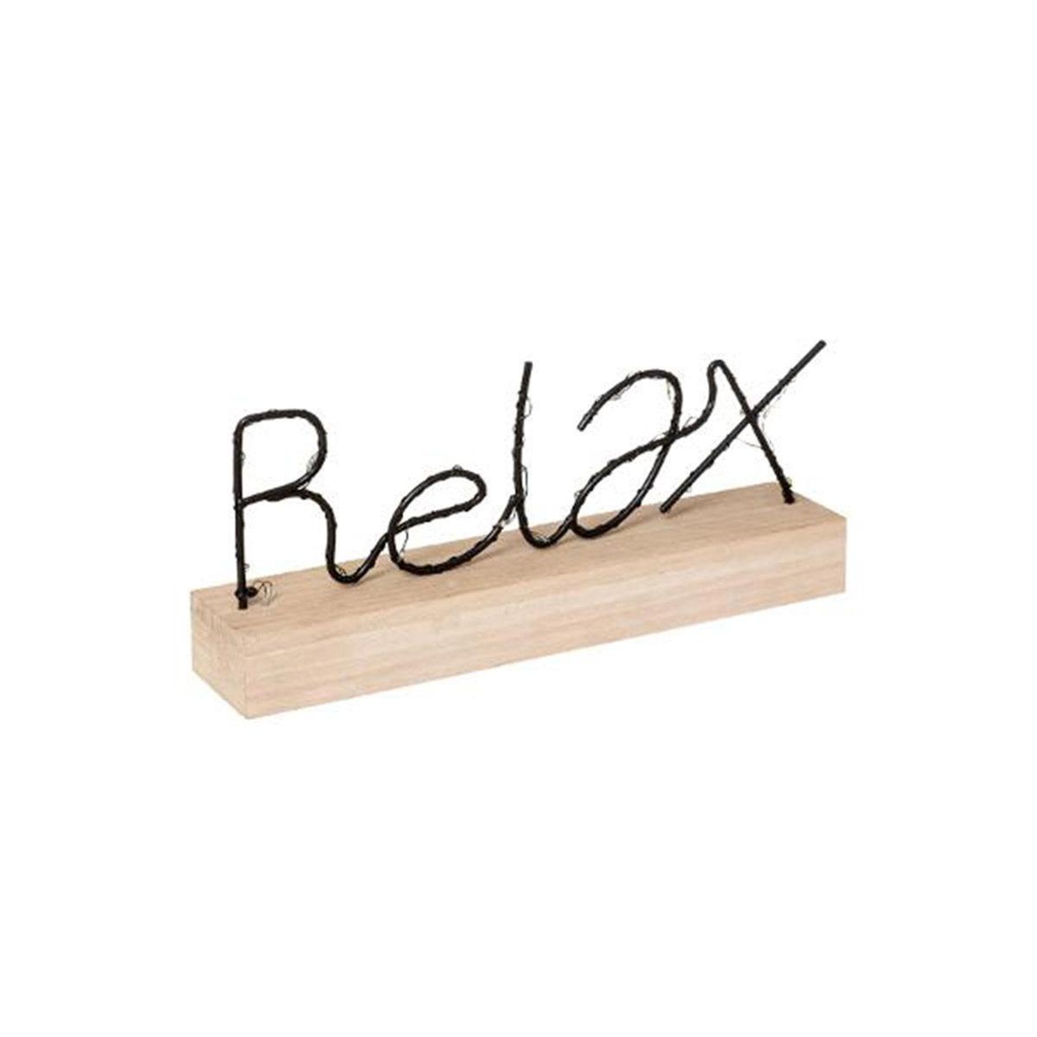 ATMOSPHERA Décoration lumineuse led  relax  28cm noir
