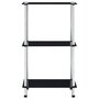 Voir la diapositive 2 : VIDAXL Etagere 3 niveaux Noir 40x40x67 cm Verre trempe