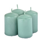 Paris Prix Lot de 4 Bougies Pilier  Essentiel II  6cm Thé Vert