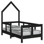 Voir la diapositive 2 : VIDAXL Cadre de lit pour enfant noir 70x140 cm bois de pin massif