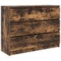 Voir la diapositive 2 : VIDAXL Buffet chene fume 100x35x76 cm bois d'ingenierie