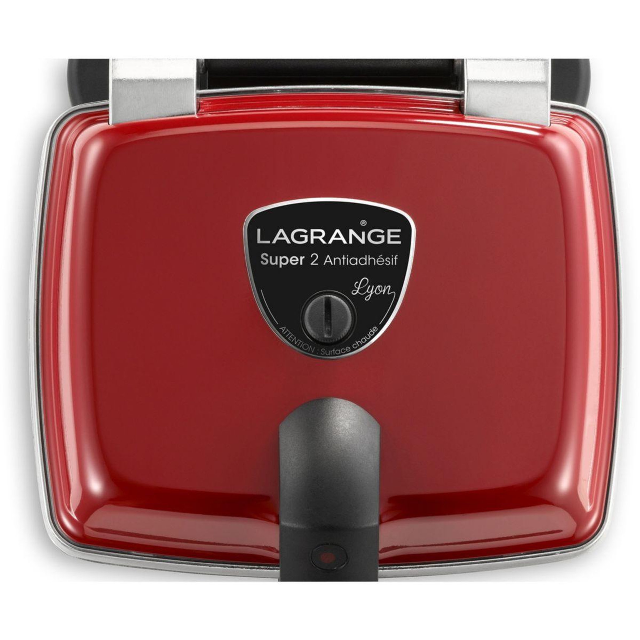 Voir la diapositive 5 : LAGRANGE Gaufrier super 2 antiadhésif rouge coeur