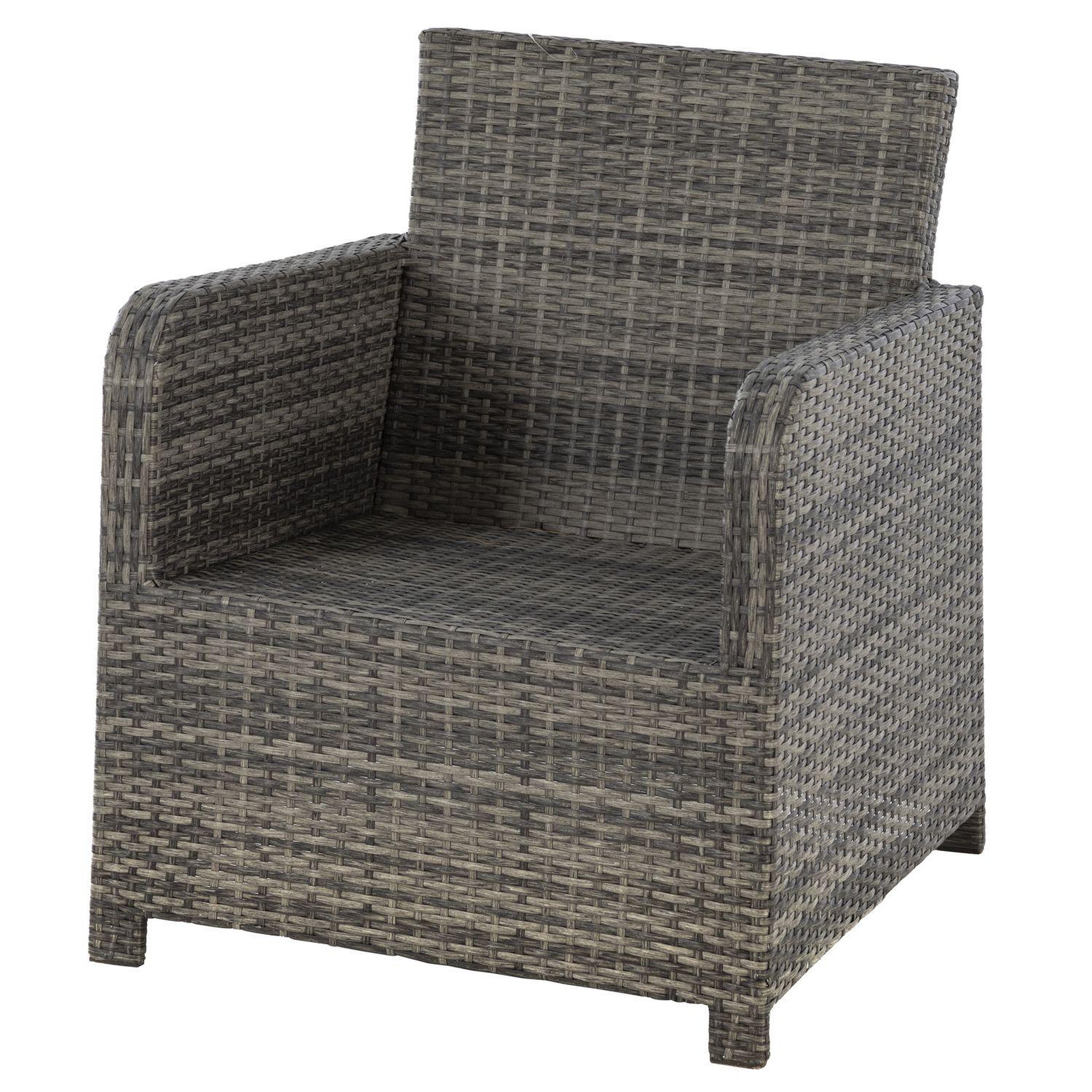 Voir la diapositive 2 : HESPERIDE Fauteuil de jardin en résine tressée Mayari - Gris ombre