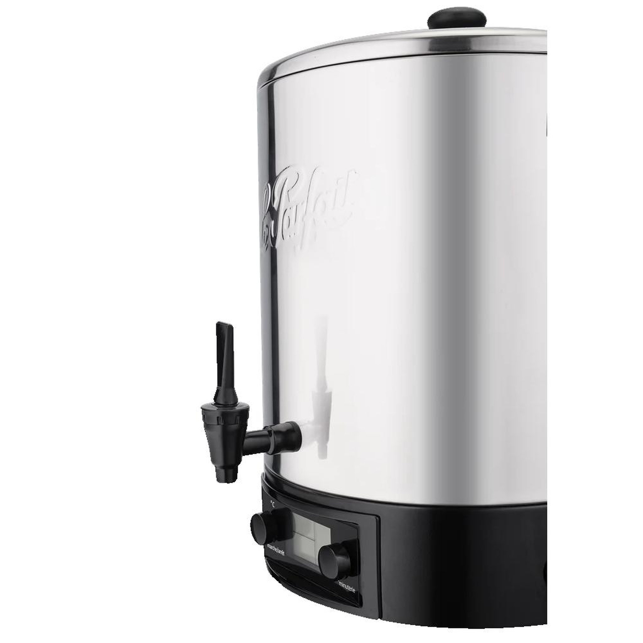 Voir la diapositive 3 : Le parfait Stérilisateur de bocaux électrique cuve inox avec robinet 23l 2500w + 4 bocaux de 1l - lpf.stv23ina