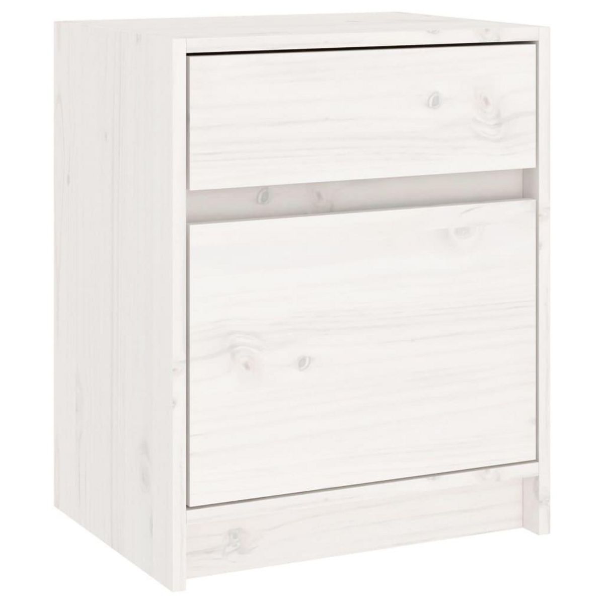 VIDAXL Table de chevet Blanc 40x31x50 cm Bois de pin massif