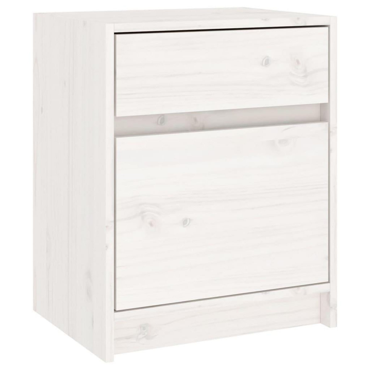 VIDAXL Table de chevet Blanc 40x31x50 cm Bois de pin massif