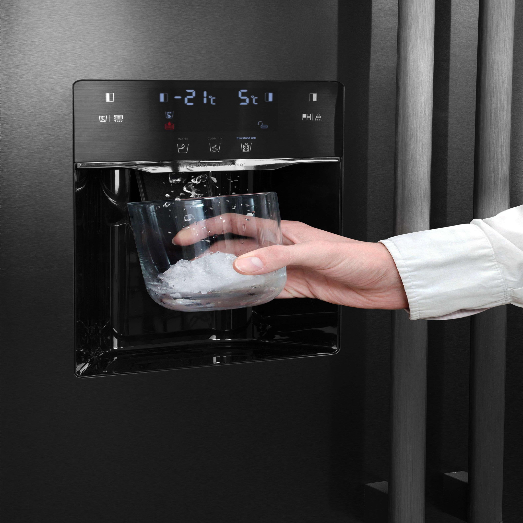 Voir la diapositive 3 : SCHNEIDER Réfrigérateur américain Dark Inox - SCUS513IM-DXE