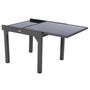 Voir la diapositive 4 : HESPERIDE Table extensible carrée en verre Piazza 4/8 places Gris anthracite - Hespéride