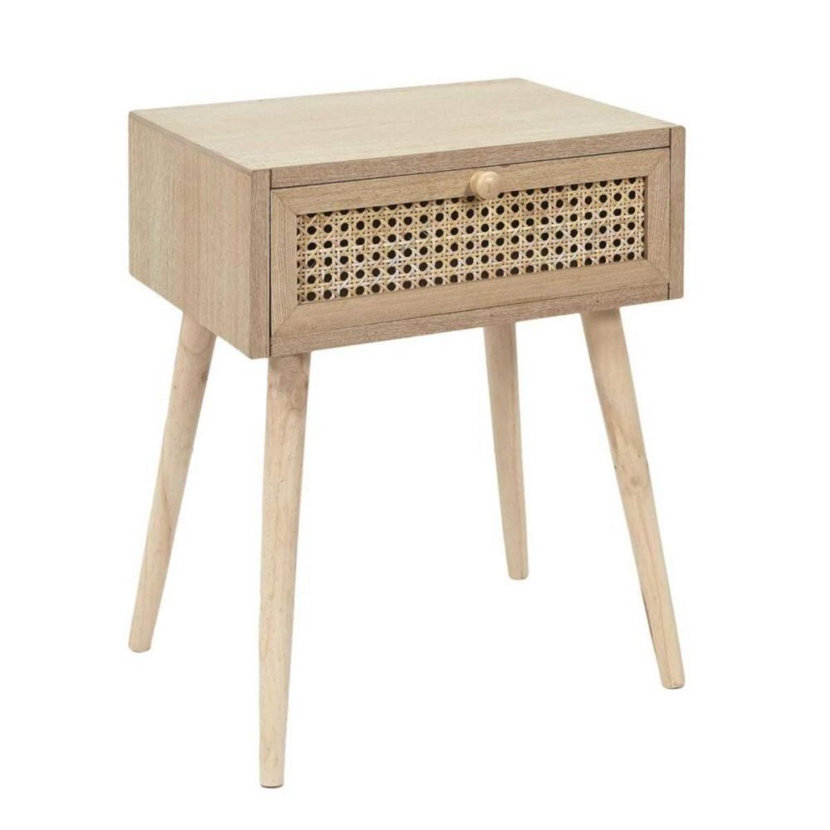 The Home Deco Factory Table de chevet cannage 1 tiroir