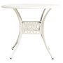 Voir la diapositive 2 : VIDAXL Table de jardin Blanc 90x90x74 cm Aluminium coule