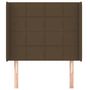 Voir la diapositive 3 : VIDAXL Tete de lit avec oreilles Marron fonce 103x16x118/128 cm Tissu