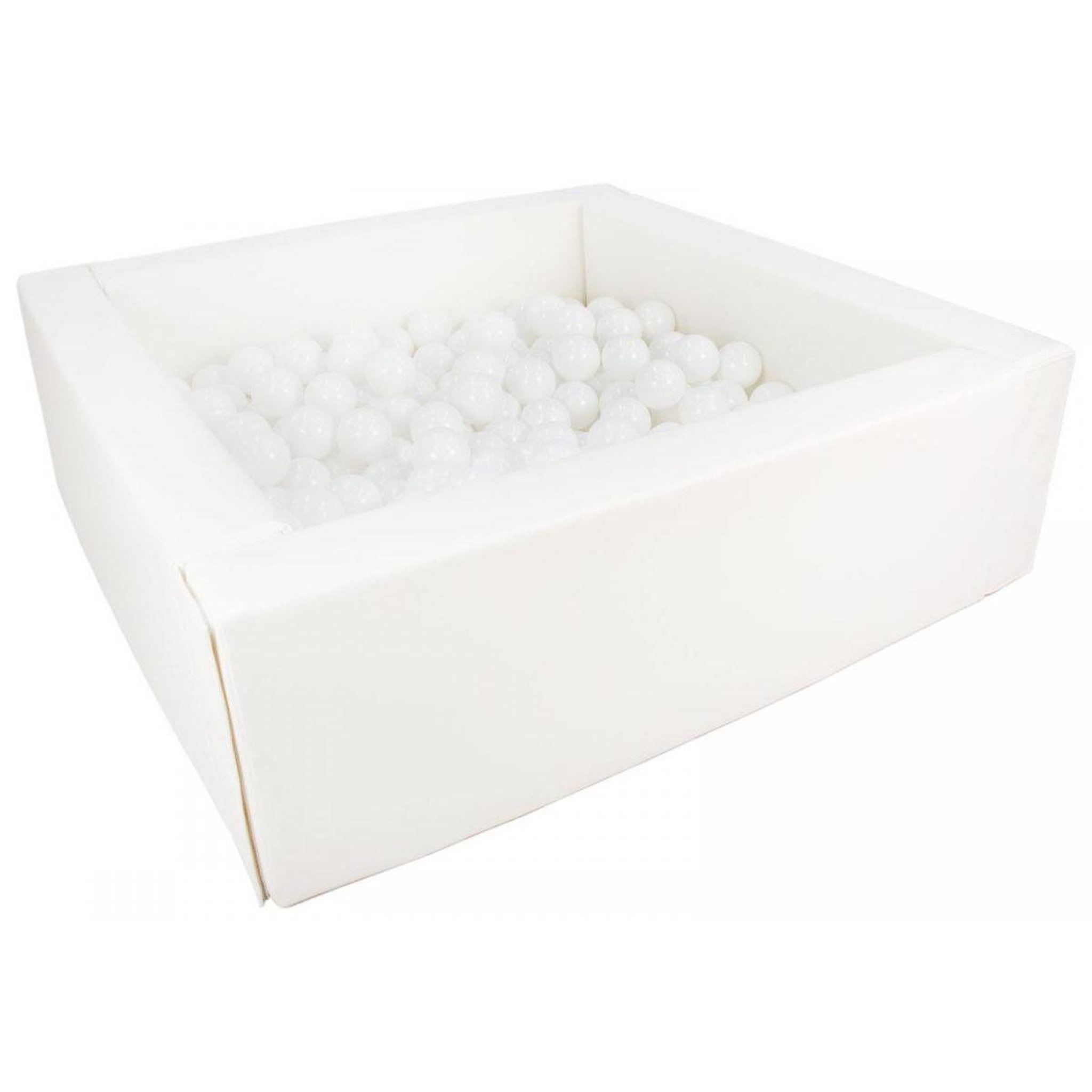 Voir la diapositive 2 : VELINDA Piscine à balles carrée avec 200 balles - blanc/blanc