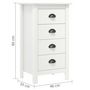 Voir la diapositive 6 : VIDAXL Buffet Hill Blanc 46x35x80 cm Bois de pin solide