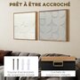 Voir la diapositive 6 : HOMCOM Lot de 2 tableaux murales 3D texturés gris blanc - tableaux décoratifs en relief 80 x 80 cm - cadre effet bois